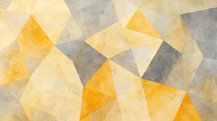 Wall Mural - geometric shapes creating an abstract mosaic with yellow and grey colors