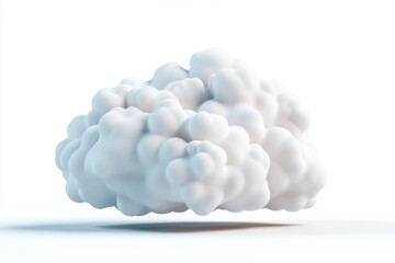 Aufkleber - A cloud icon, white background, 3D rendering, isometric view, high definition, high resolution, natural light, simple and elegant space, white clouds floating in the sky, delicate texture, soft