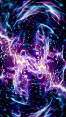 Wall Mural - Experience a mesmerizing display of vibrant cosmic energy swirling in brilliant colors.