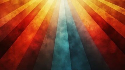 Wall Mural - An abstract art image featuring colorful radiant beams of light