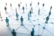 © Kristina - professional social network concept connected human figures representing business relationships and networking