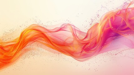 Wall Mural - vibrant abstract flow of colorful swirls with soft light effects in orange and pink tones for backgr