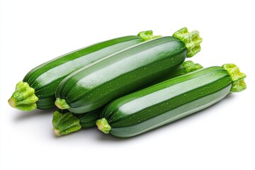 Wall Mural - isolated zucchini on a white background, no shadow, studio shot, high-resolution photography, profes