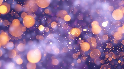 Canvas Print - a blurry background of out-of-focus lights in pastel purple, blue and yellow.