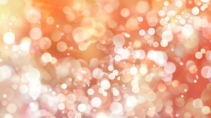 Canvas Print - abstract background with blurry lights in peach and white.