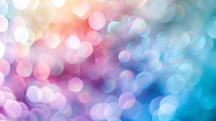 Canvas Print - a dreamy, colorful bokeh background with soft pastel colors.