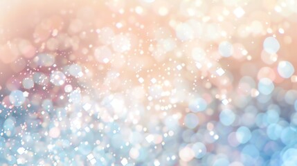 Canvas Print - a soft, blurred, sparkly background with a peach, blue, and white color scheme.