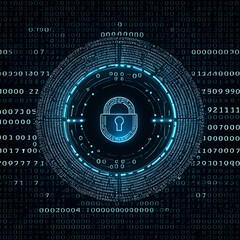 Binary numbers cyber security cloud computing digital technology