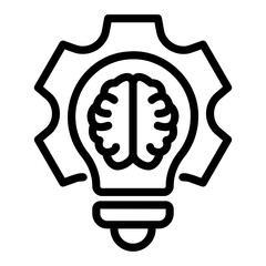 Wall Mural - brainstorm Line Icon