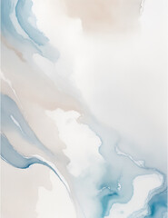 Wall Mural - blue watercolor background - abstract light blue waves background - generative ai