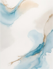 Wall Mural - abstract watercolor background - abstract light blue waves background - Generative AI