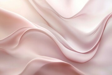 Leinwandbilder - Soft pastel fabric draping gracefully under natural light in a serene setting. Generative AI