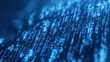 © AI.noevation - Abstract Digital Data Stream Glowing Blue Binary Code Technology Background