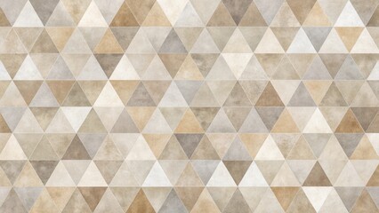 Wall Mural - Abstract Neutral Triangular Mosaic Tile Pattern Design for Interior Decor