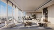 © Art of Life - Luxury penthouse with an open-plan living area, high-end finishes, and expansive windows.