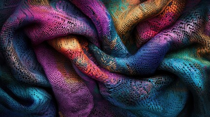 Wall Mural - intricate textile patterns with vibrant colors