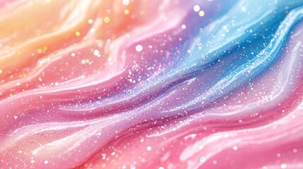 Wall Mural - swirling and shimmering pastel colors with a hint of sparkling glitter