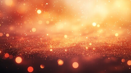 Wall Mural - Abstract sparkling bokeh background displays warm colors and bright lights