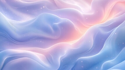 Wall Mural - An abstract composition of flowing pastel colored ethereal substance