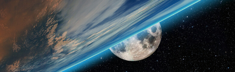 Aufkleber - The Moon as Seen from the Surface of the Earth 