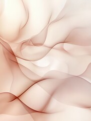 Poster - Soft flowing abstract waves in warm neutral tones creating a serene visual experience. Generative AI
