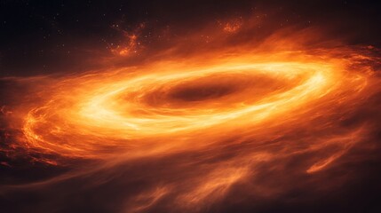 Wall Mural - fiery celestial spiral with vibrant color and dark space