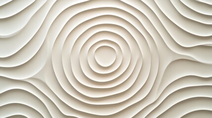 Wall Mural - concentric curved layers create a modern architectural relief pattern