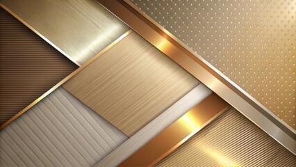 Wall Mural - abstract golden and brown geometric pattern design with subtle textured elements and diagonal lines