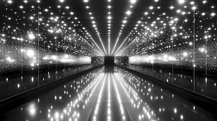 Wall Mural - futuristic hallway mirrored floor