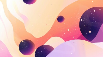 Enigmatic Abstract Planets Set Against a Cosmic Space Background