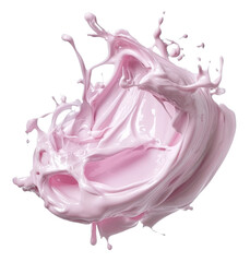 Poster - Detailed image of a magenta paint splash centered against a white background, with copy space for ad, text, and design purposes