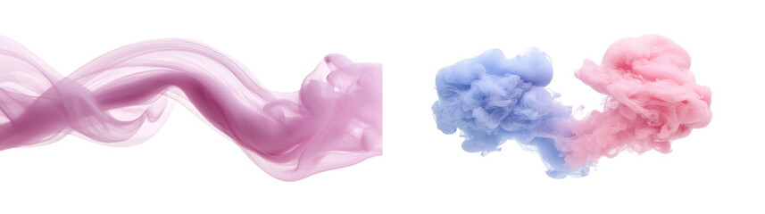 Fototapete - Purple explosion smoke graphic on a transparent field