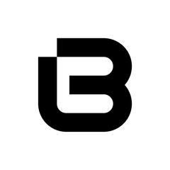 Wall Mural - letter b logo. icon design. template elements. geometric abstract logos