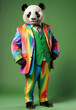 © fergomez - Antropomorfismo,oso panda, oso, , retrato, arte, hombre oso elegante