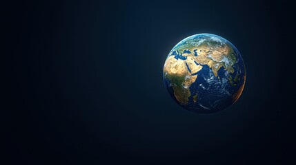 Wall Mural - A stunning view of the earth from space showcasing the planets features and atmosphere against the blackness of outer space