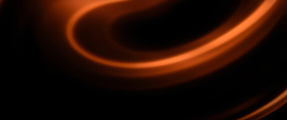 Poster - Abstract orange light trails creating dynamic swirls on black background