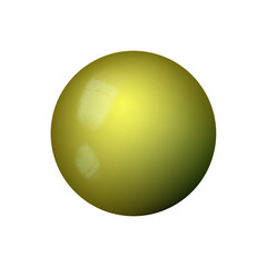 Wall Mural - glass green ball or precious pearl. glossy realistic ball, 3d abstract vector illustration highlight