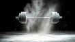 © Namhom - Weightlifting chalk dust exploding in the air as a barbell hits the floor