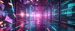 © Ocelia_Mg - A sleek corridor filled with neon lights and intricate patterns creates a captivating futuristic environment. This vibrant setup emphasizes technology and innovation in a sci-fi context