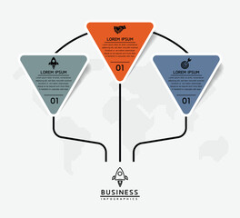 Wall Mural - vector business presentation connecting steps infographic template