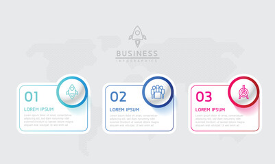 Wall Mural - vector business presentation connecting steps infographic template