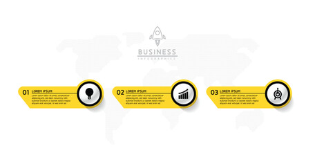 Wall Mural - vector business presentation connecting steps infographic template