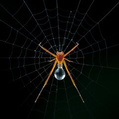 Wall Mural - spider on web
