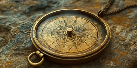 Wall Mural - a conceptual image showing a compass with ethics as the primary direction.