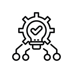 project management line icon. clean and minimalist vector icon for websites, mobile apps, presentati