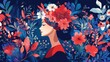 © Radetdararith - A creative International Womenâ€™s Day Russia design featuring traditional Russian floral motifs and modern empowerment messages
