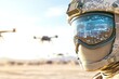 © Vladimirs - Futuristic Soldier With Drone Technology Overview