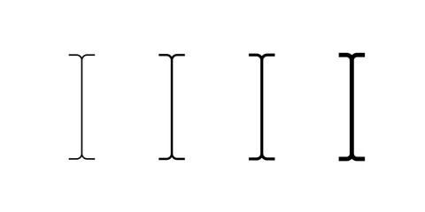A black cursor icon with a simple linear design, perfect for text editing, navigation, and formatting in web and UI interfaces.
