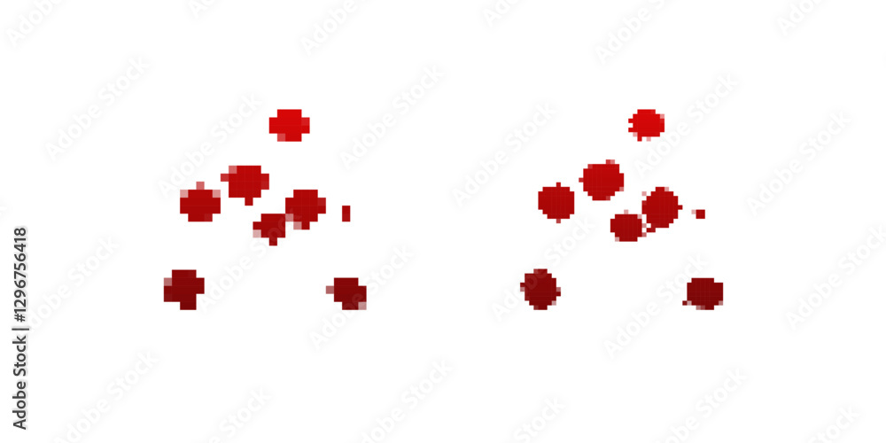 Simplified digital representation of red blood cells, showing their ...