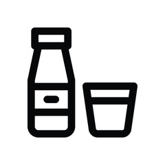 water bottle line icon. clean and minimalist vector icon for websites, mobile apps, presentations, a